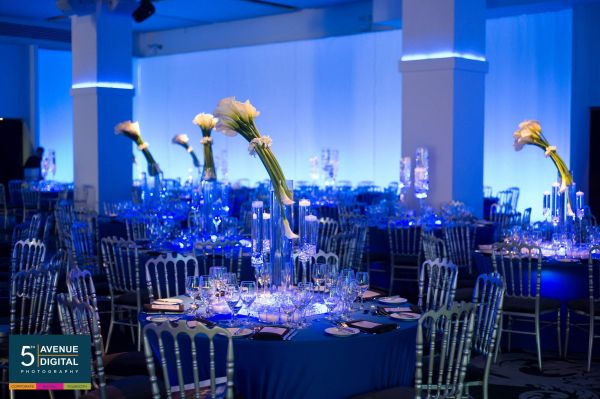 blue party lighting