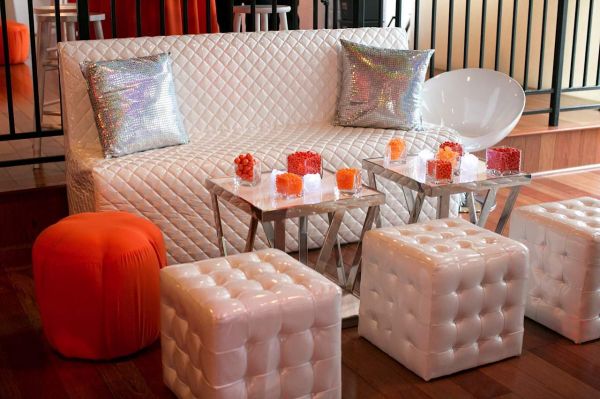 white lounge furniture for parties