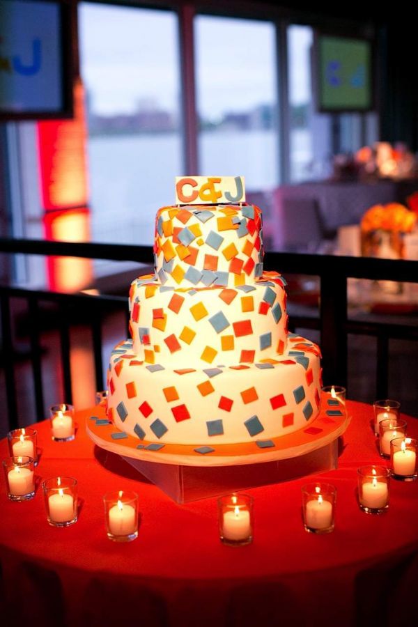 Modern Orange and White Mitzvah at The Lighthouse