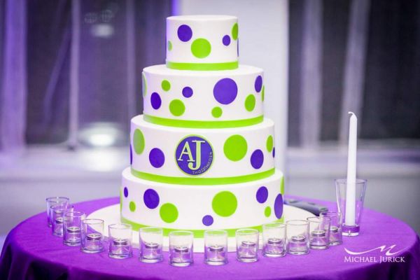 Mod Purple and Green Mitzvah Lounge at Eventi Hotel