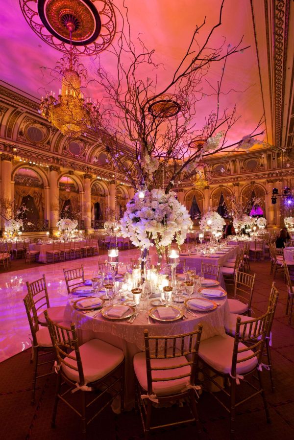 pink lighting ballroom weddings new york