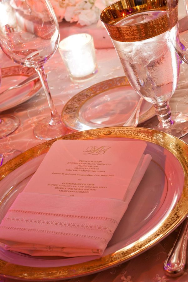 engraved wedding menus 