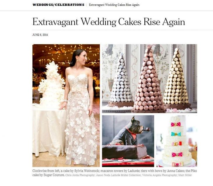 New York Times, Extravagant Wedding Cakes on the Rise!